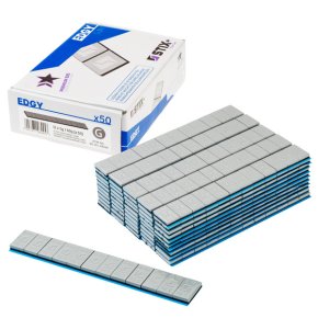 STIX Edgy Slim Powder 60 g självhäftande balanseringsvikter – 12 × 5 g, 50 remsor
