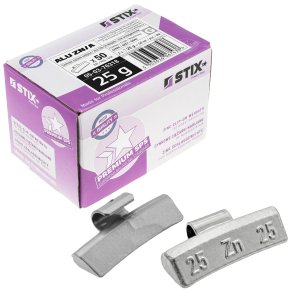 STIX ZN/A 25 g balanseringsvikter i zink för aluminiumfälg – 50 st