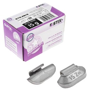 Slagvikter i zink ZN/S 15 g för stålfälgar (50 st)