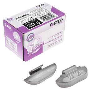 Slagvikter i zink för stålfälgar, 20 g (50 st)
