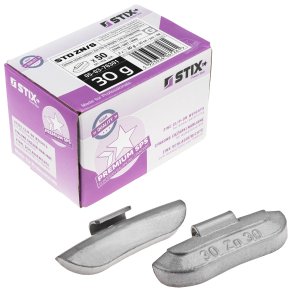 Slagvikter i zink för stålfälgar, 30 g (50 st)