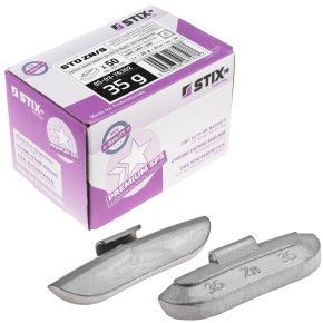 Slagvikter i zink för stålfälgar, 35 g (50 st)