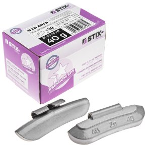 Slagvikter i zink för stålfälgar, 40 g (50 st)