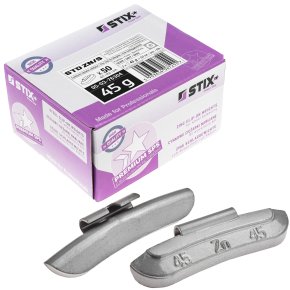 Slagvikter i zink för stålfälgar, 45 g (50 st)