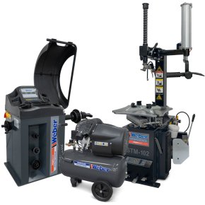 STM-102 Däckmaskin & STW-202 Balansmaskin med 50L kompressor utan kostnad