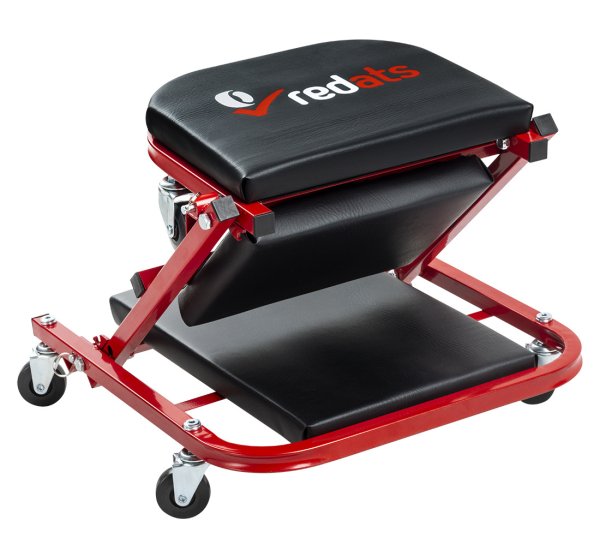 REDATS bilmekanikerbräda 3-i-1 – liggvagn, verkstadspall och pall med ryggstöd