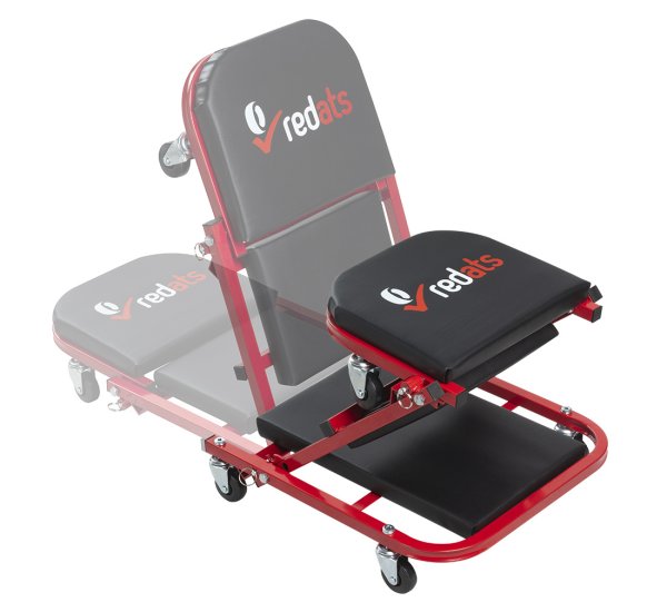 REDATS bilmekanikerbräda 3-i-1 – liggvagn, verkstadspall och pall med ryggstöd