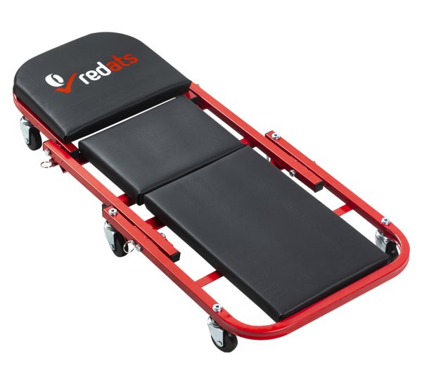 REDATS bilmekanikerbräda 3-i-1 – liggvagn, verkstadspall och pall med ryggstöd