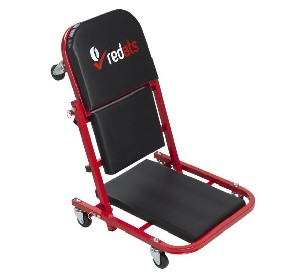 REDATS bilmekanikerbräda 3-i-1 – liggvagn, verkstadspall och pall med ryggstöd