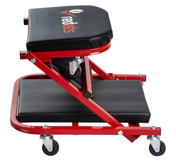 REDATS bilmekanikerbräda 3-i-1 – liggvagn, verkstadspall och pall med ryggstöd