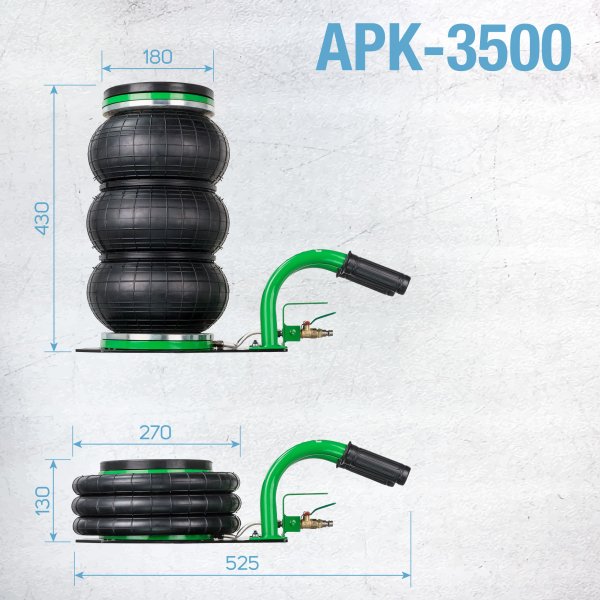 STIX APK-3500 pneumatisk luftkuddsdomkraft 3,5 ton