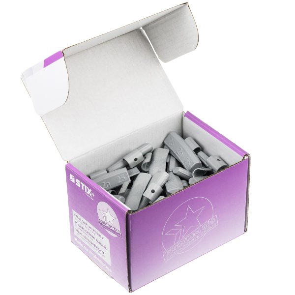 STIX ZN/A 25 g balanseringsvikter i zink för aluminiumfälg – 50 st