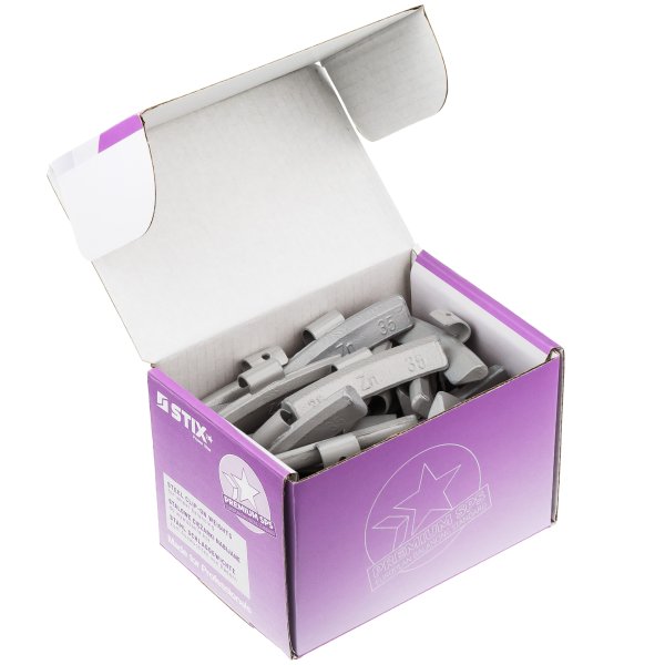 STIX ZN/A 35 g balanseringsvikter i zink för aluminiumfälg – 50 st