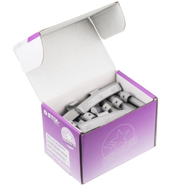 STIX ZN/A 40 g balanseringsvikter i zink för aluminiumfälg – 50 st