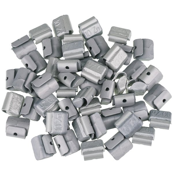 Slagvikter i zink för stålfälgar, 10 g (50 st)