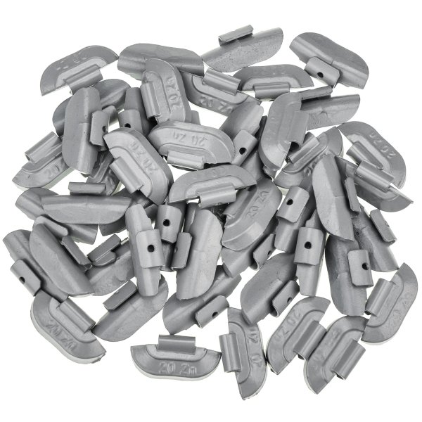 Slagvikter i zink för stålfälgar, 20 g (50 st)