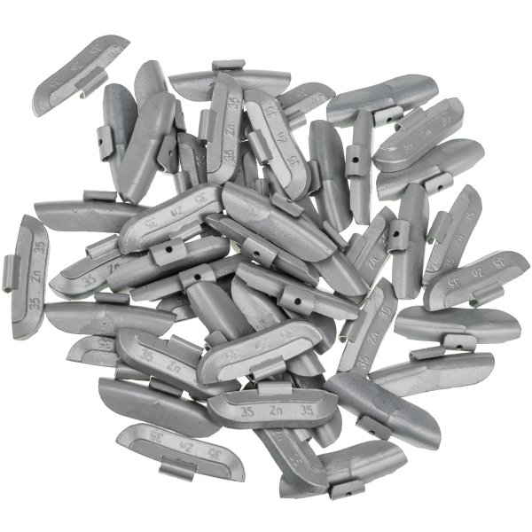 Slagvikter i zink för stålfälgar, 35 g (50 st)