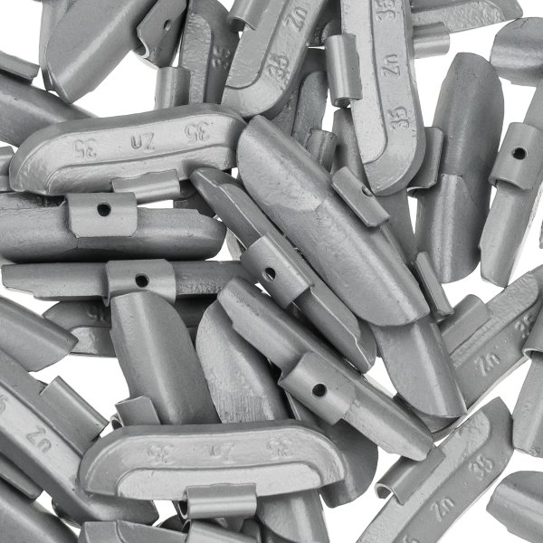 Slagvikter i zink för stålfälgar, 35 g (50 st)