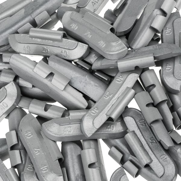 Slagvikter i zink för stålfälgar, 40 g (50 st)