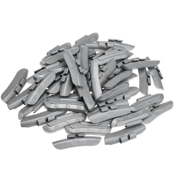 Slagvikter i zink för stålfälgar, 45 g (50 st)