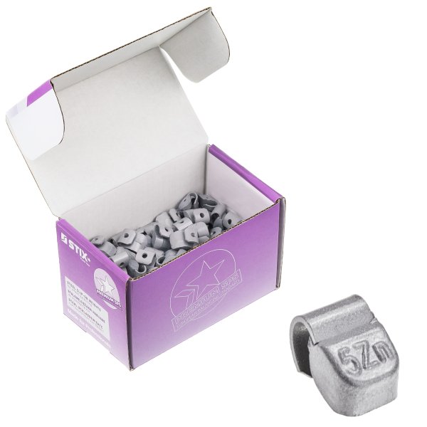 Slagvikt i zink ZN/S 5 g för stålfälgar (50 st)