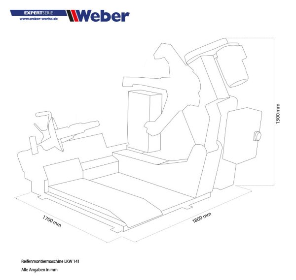 Weber Expert 141-LKW lastbilsdäckmaskin