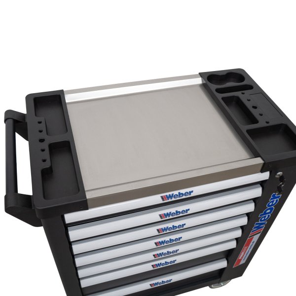 Weber STM-122 + Präzision-XL 3D däckmaskinpaket med hjälparm och 230-delars verkstadsvagn