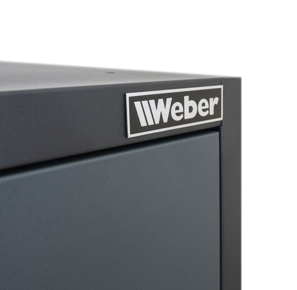 Weber professionellt verktygsskåp Serie 610 med 2 dörrar – grå