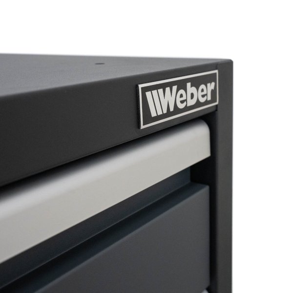Weber professionellt verktygsskåp Serie 610 med 5 lådor – grå