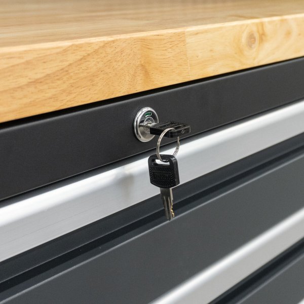 Weber professionellt verkstadsskåpssystem Serie 610 – 16 delar grå