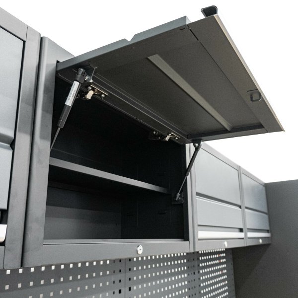 Weber professionellt verkstadsskåpssystem Serie 610 – 16 delar grå