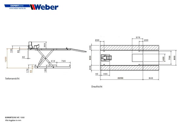 Weber Quad & ATV breddningskit till MC-1000 och MC-1000E