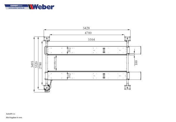 Weber Expert Autolift 6.4 med axelfrihjulslyft 3,2 ton