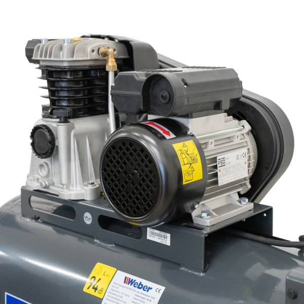 Verkstadskompressor 230 V / 10 bar / 100 l tank