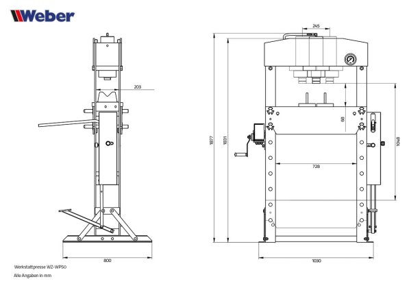 Verkstadspress WZ-WP50